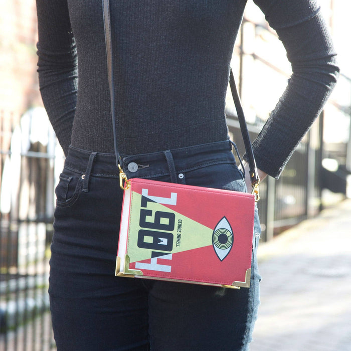 1984 Book Crossbody Faux Leather Clutch Handbag