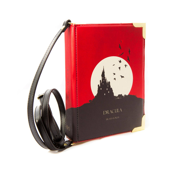 Dracula Moon Red Book Crossbody Clutch Handbag
