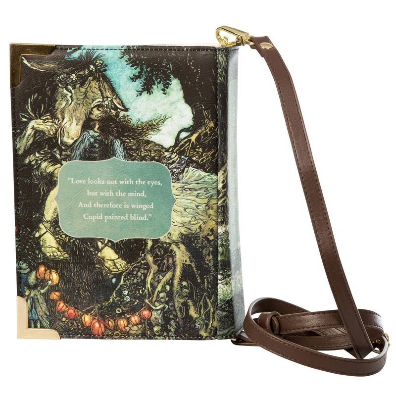 A Midsummer Nights Dream Green Book Crossbody Clutch Handbag