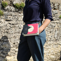 Dracula Moon Red Book Crossbody Clutch Handbag