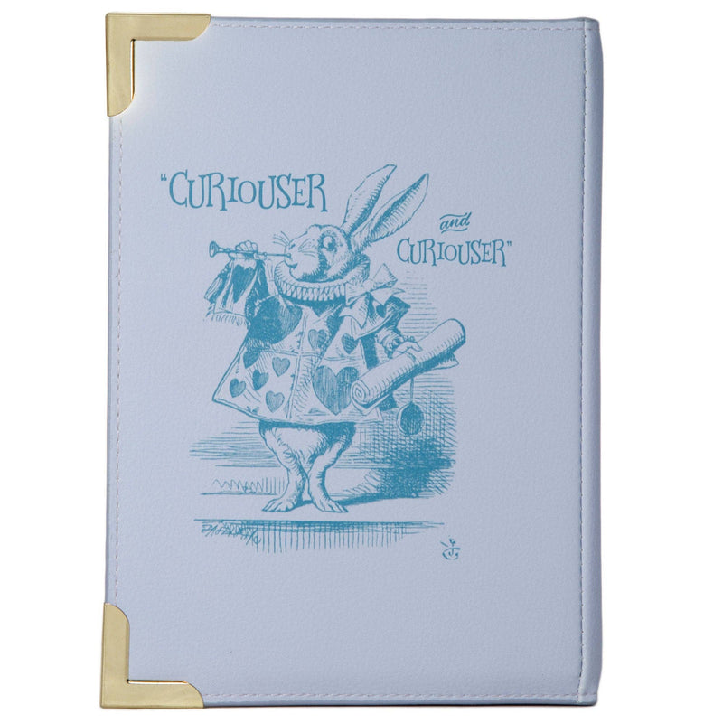 Alice in Wonderland Purple Book Crossbody Vegan Handbag