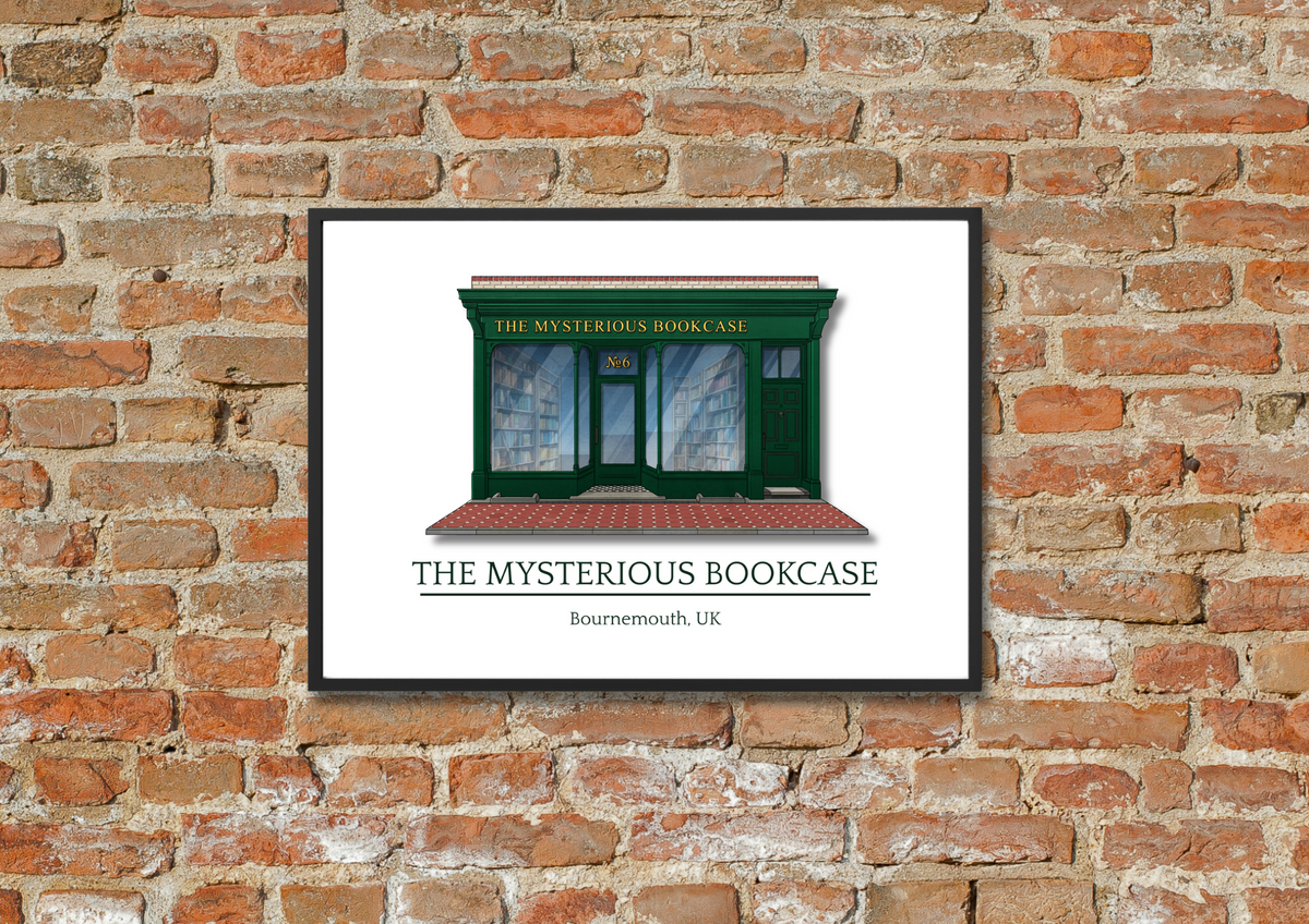 The Mysterious Bookcase shopfront print A3