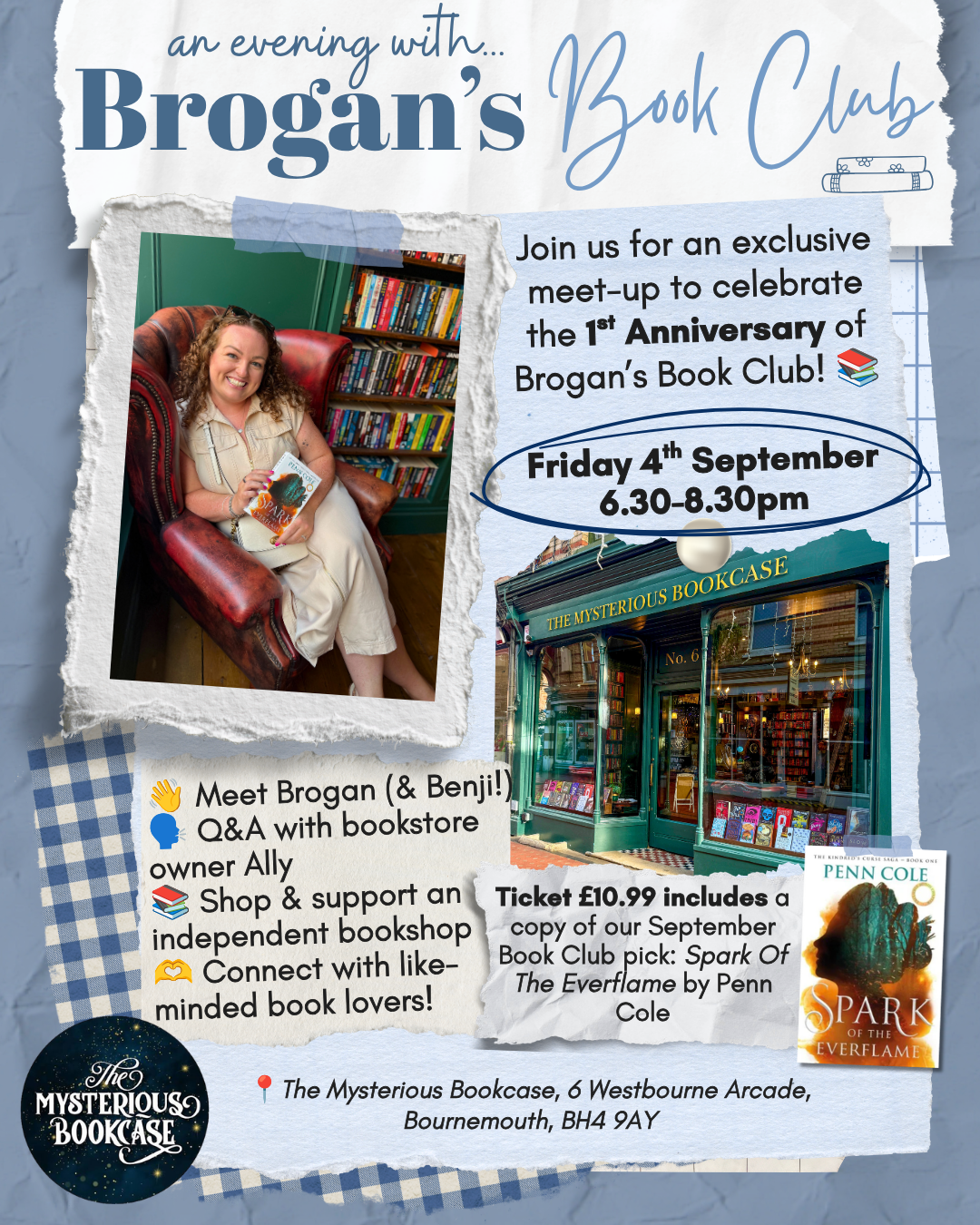 An Evening With Brogan's Book Club at The Mysterious Bookcase