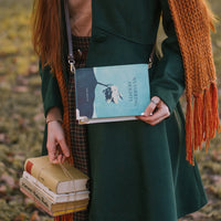 Wuthering Heights Green Book Crossbody Handbag Clutch