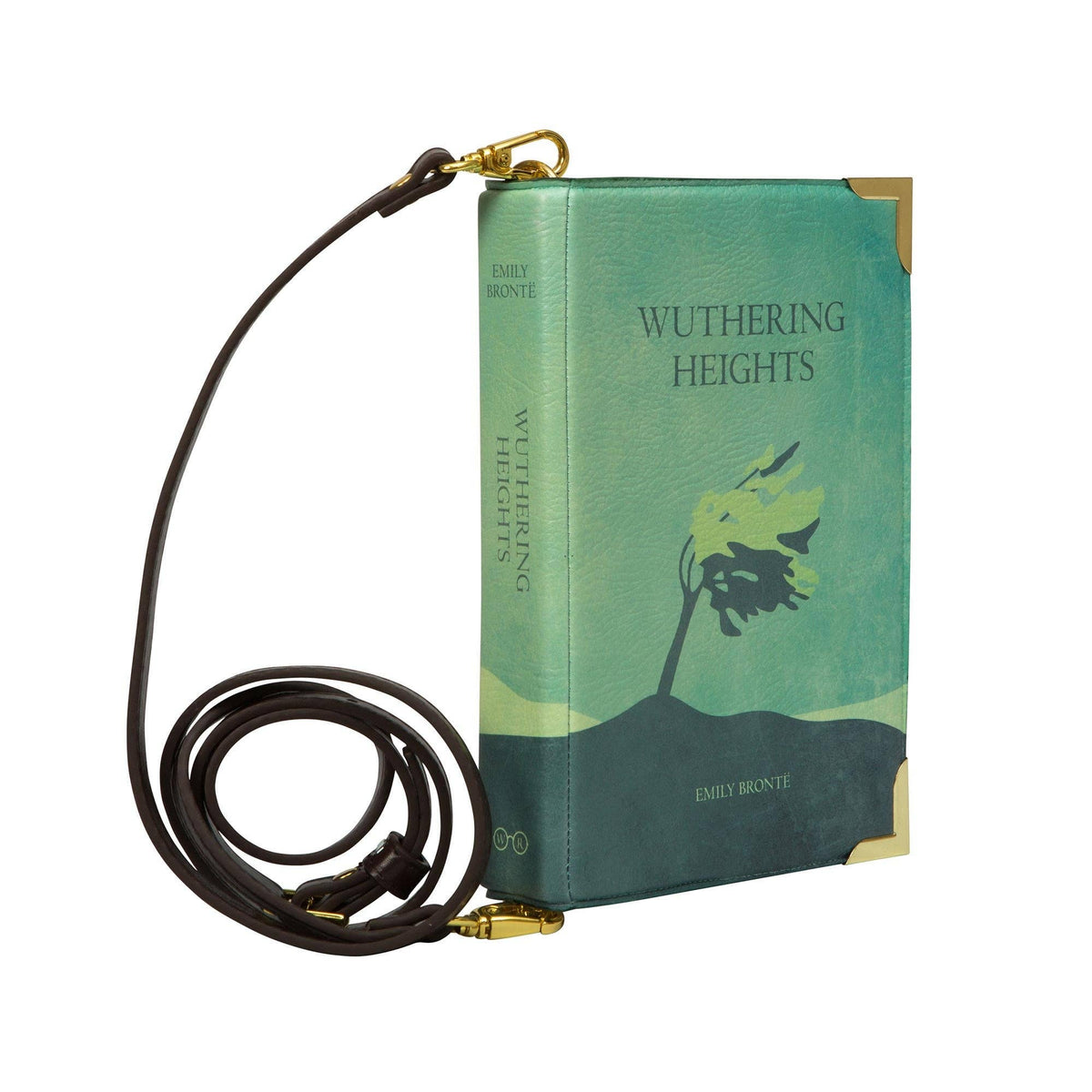 Wuthering Heights Green Book Crossbody Handbag Clutch